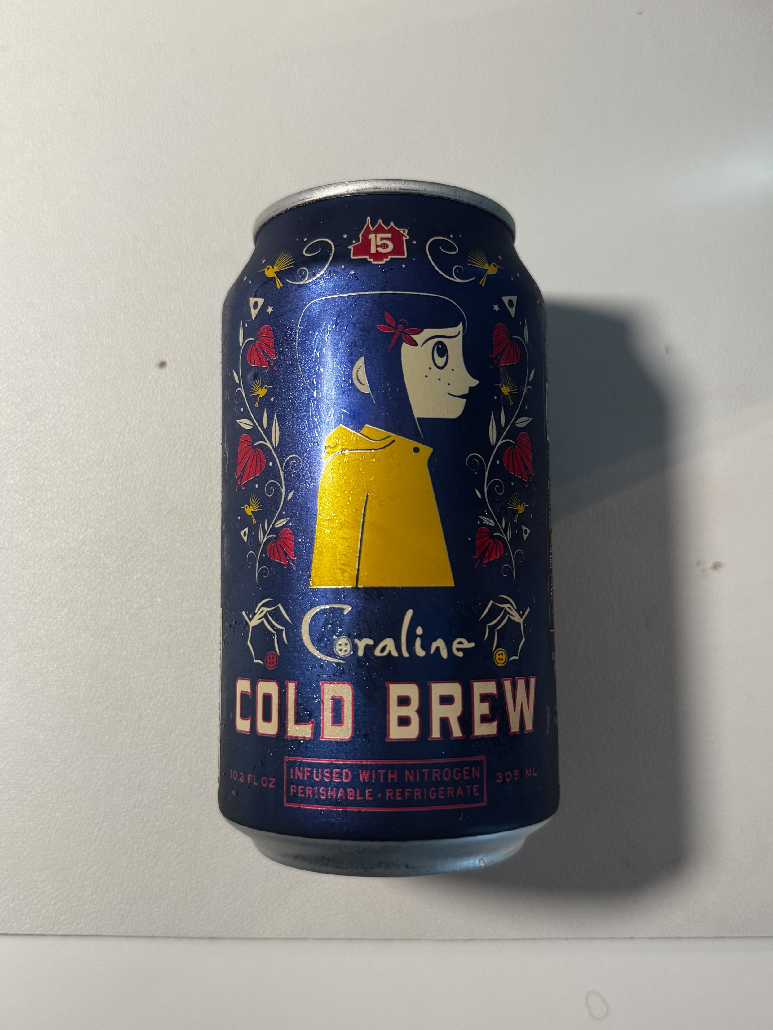 Coraline yCOLD BREW0 10.3 FL 0ZINFUSED WITH NITROGENFERISHABLE • REFRIGERATE305 ML