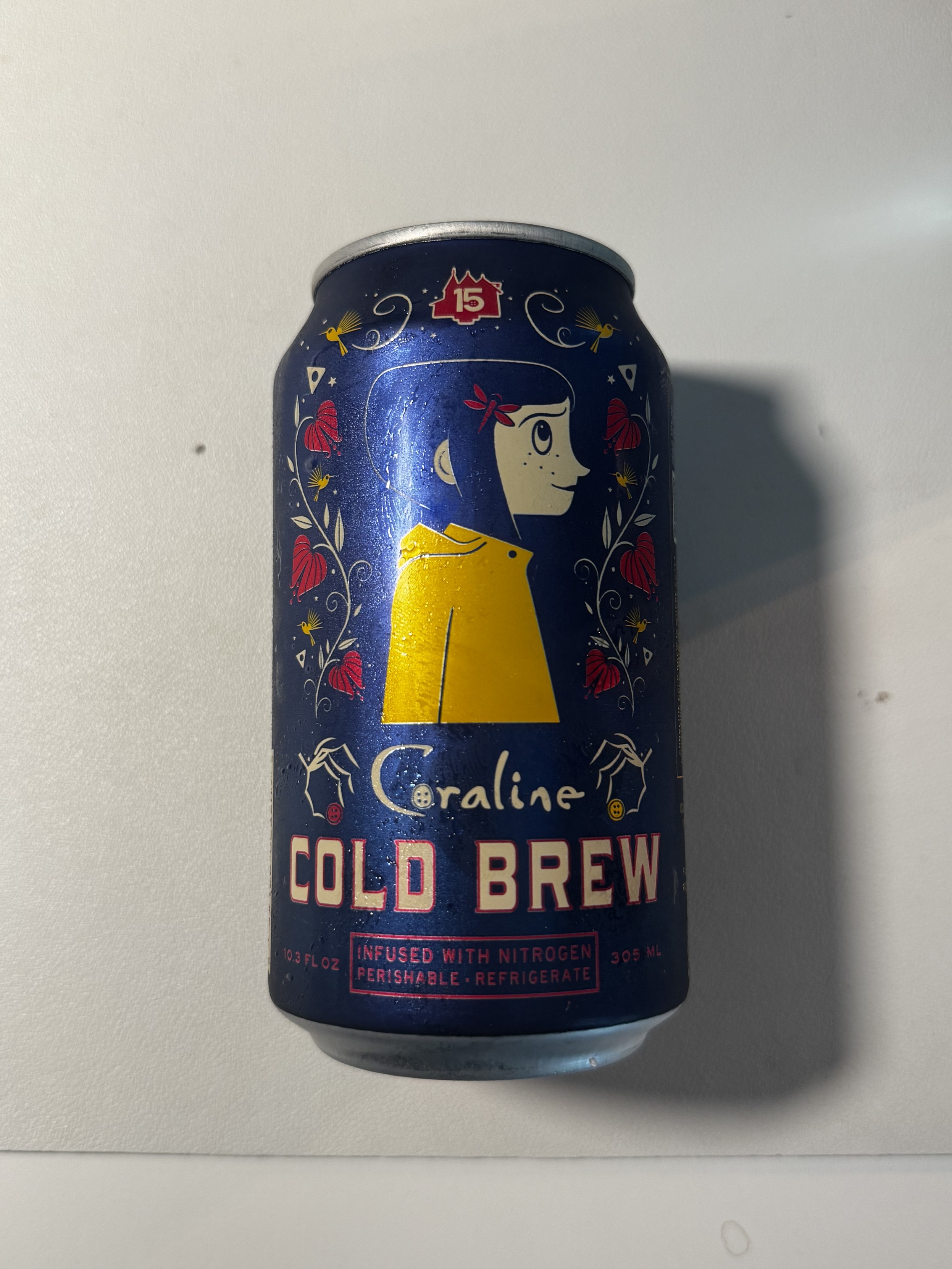 Coraline y
COLD BREW
0 10.3 FL 0Z
INFUSED WITH NITROGEN
FERISHABLE • REFRIGERATE
305 ML