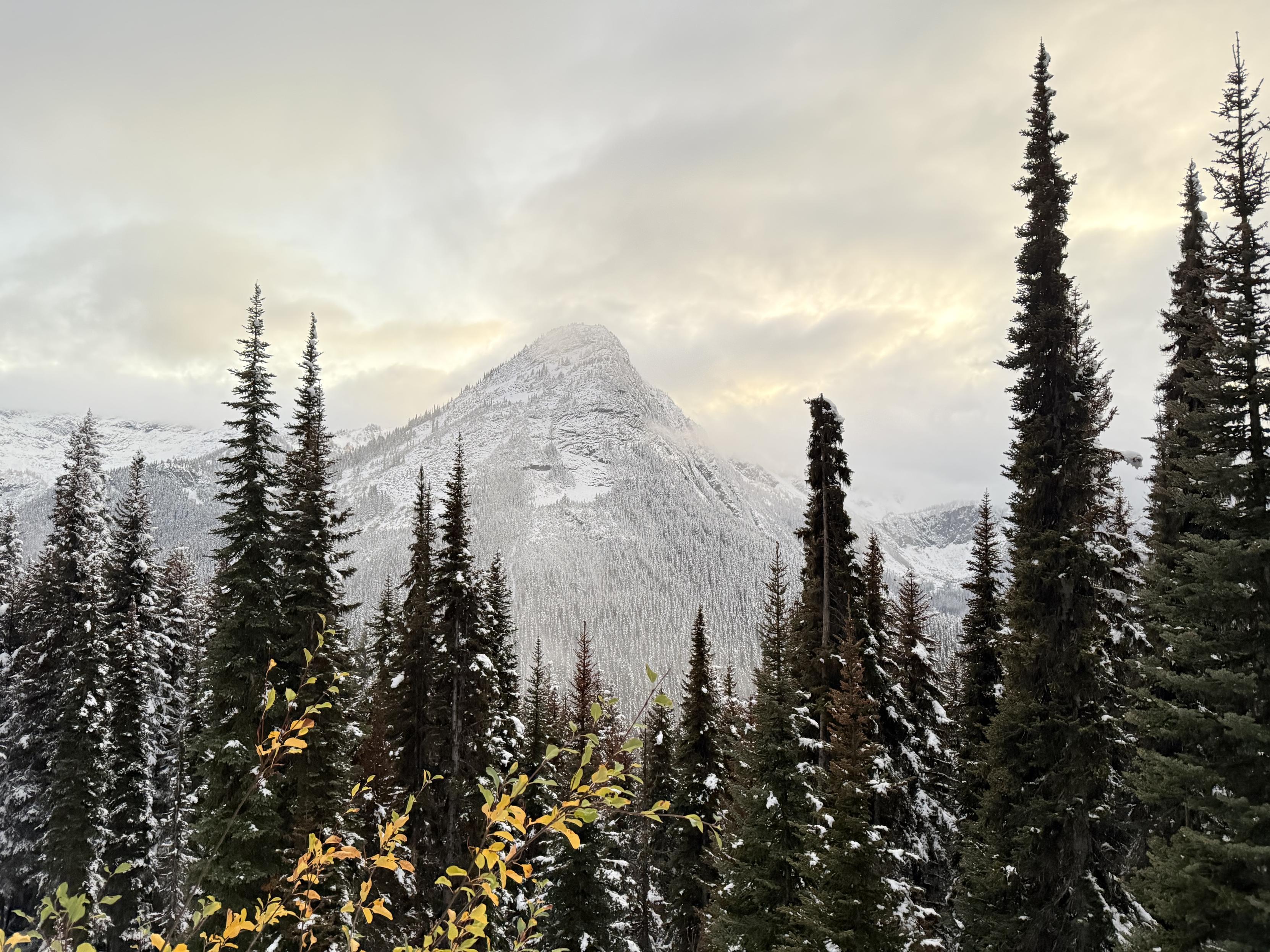 Mountain peak in the distance 